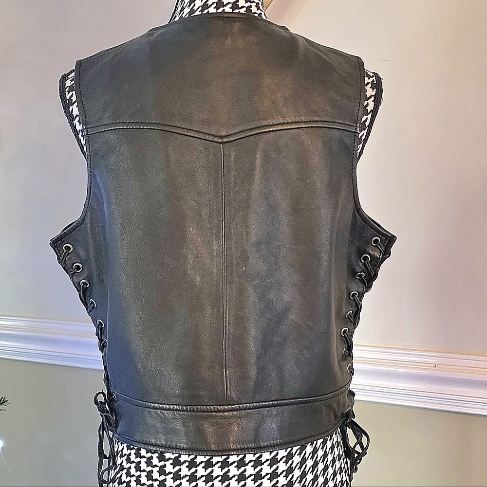 FIRST CLASSICS LADY RIDERS LEATHER VEST - Picture 4 of 14